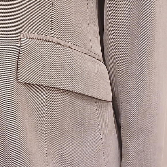 Barney's New York Micro Stripe Long Line Cotton Blazer- Sz. 0 - Picture 4 of 13